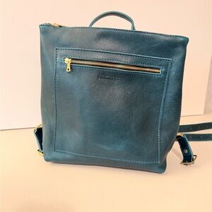 Portland leather backpack tote New never used lagoon premium.